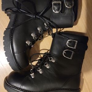 Black Leather Women's Harley-Davidson Motorcyle Boots